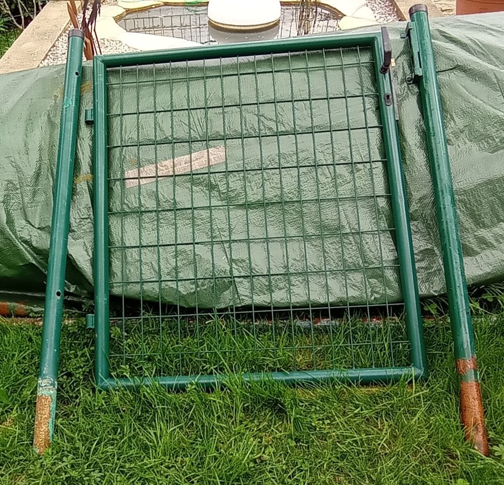 Portillon barreaud&eacute; vert Jardin