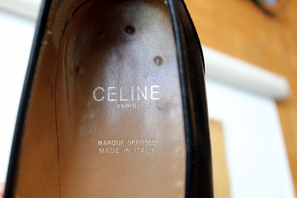 Mocassins cuir noir CELINE T. 41 Fr Chaussures