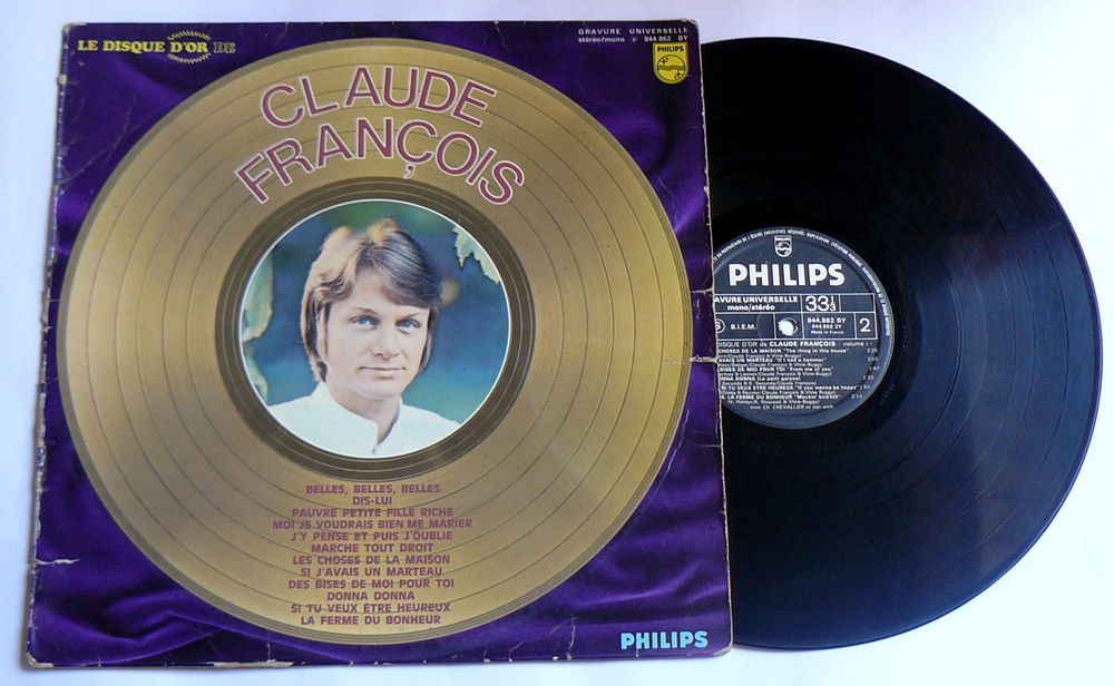 LP Claude FRANCOIS : Disque d'Or - Philips 844.862 BY Biem CD et vinyles