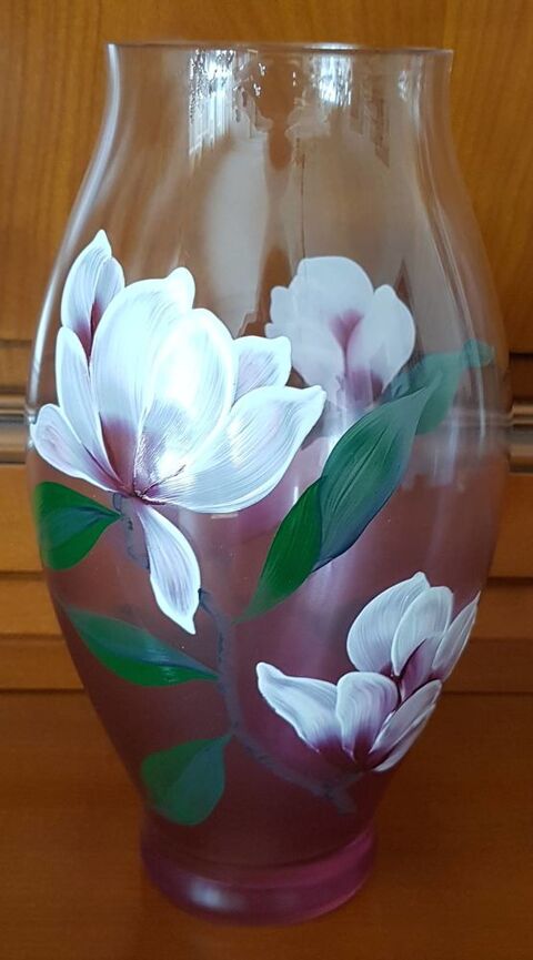 Vase en verre peint à la main 30 Marignane (13)