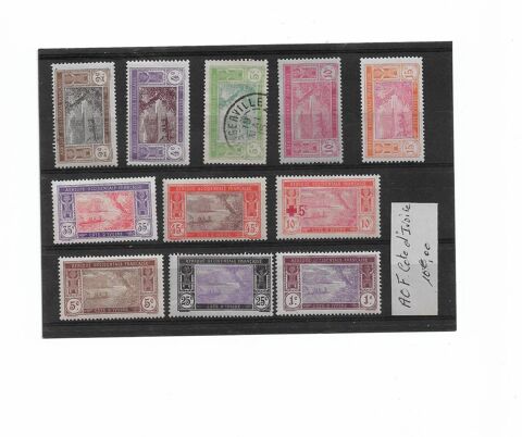 Timbres de A.O.F. Cote d'Ivoire 10 Foncine-le-Haut (39)