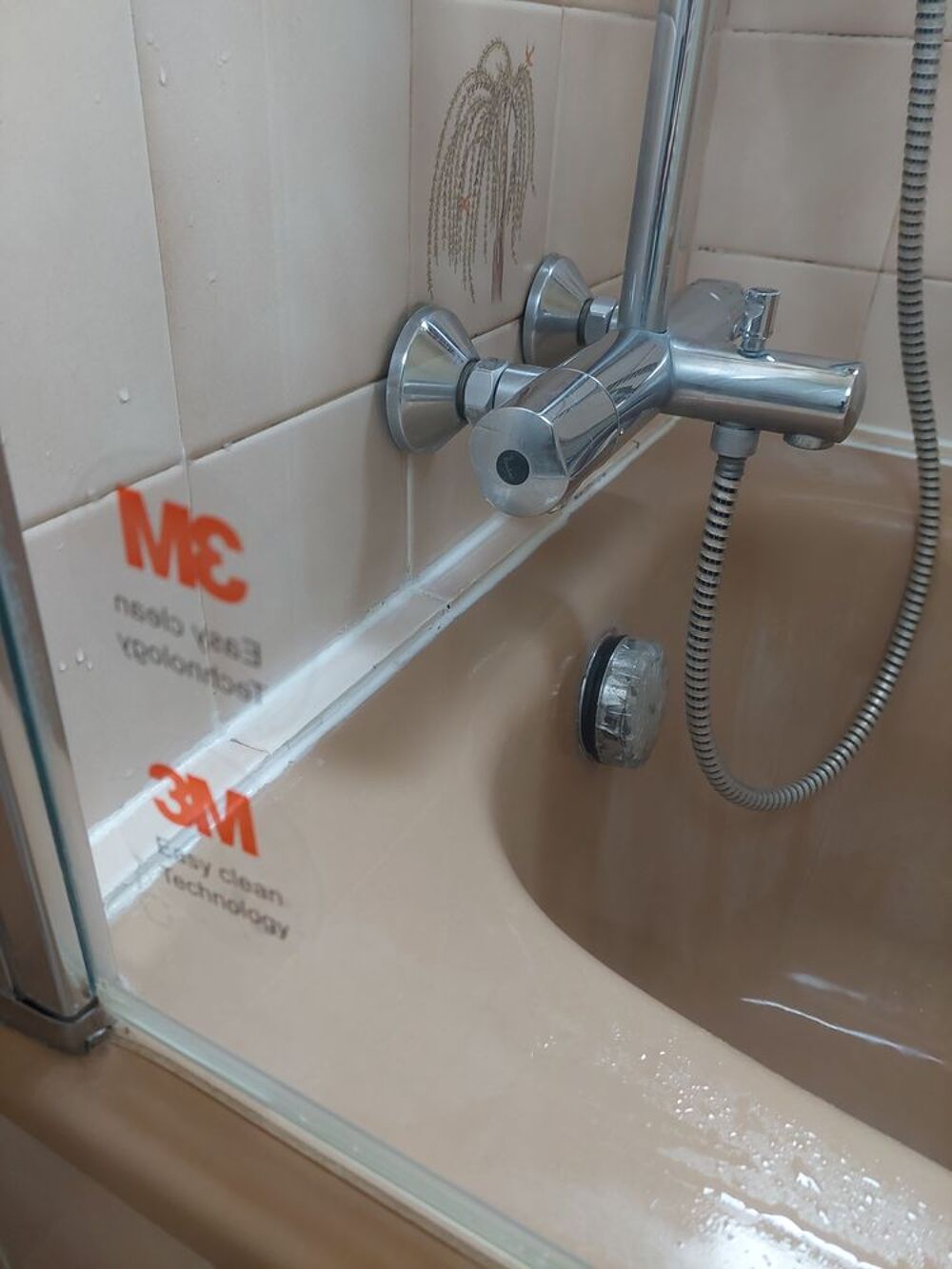 paroi en verre pour baignoire Bricolage