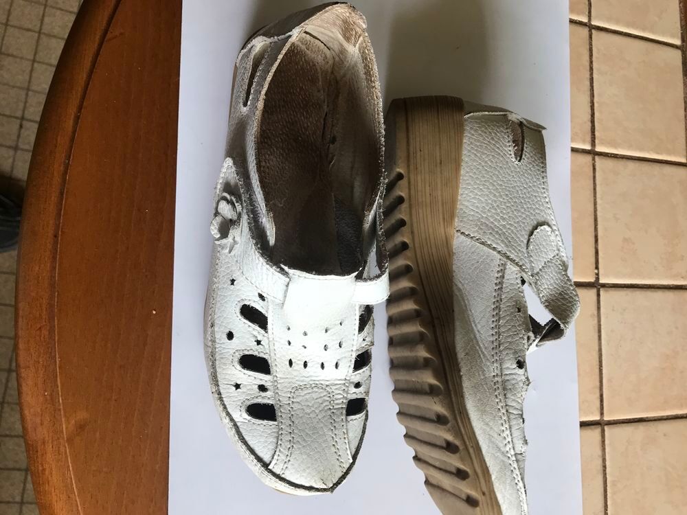 sandales blanches Chaussures