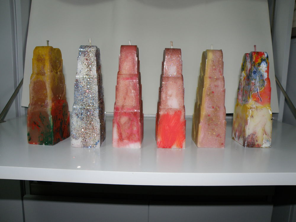 BOUGIES DECORATIVES COEURS 400gr 18cm Décoration