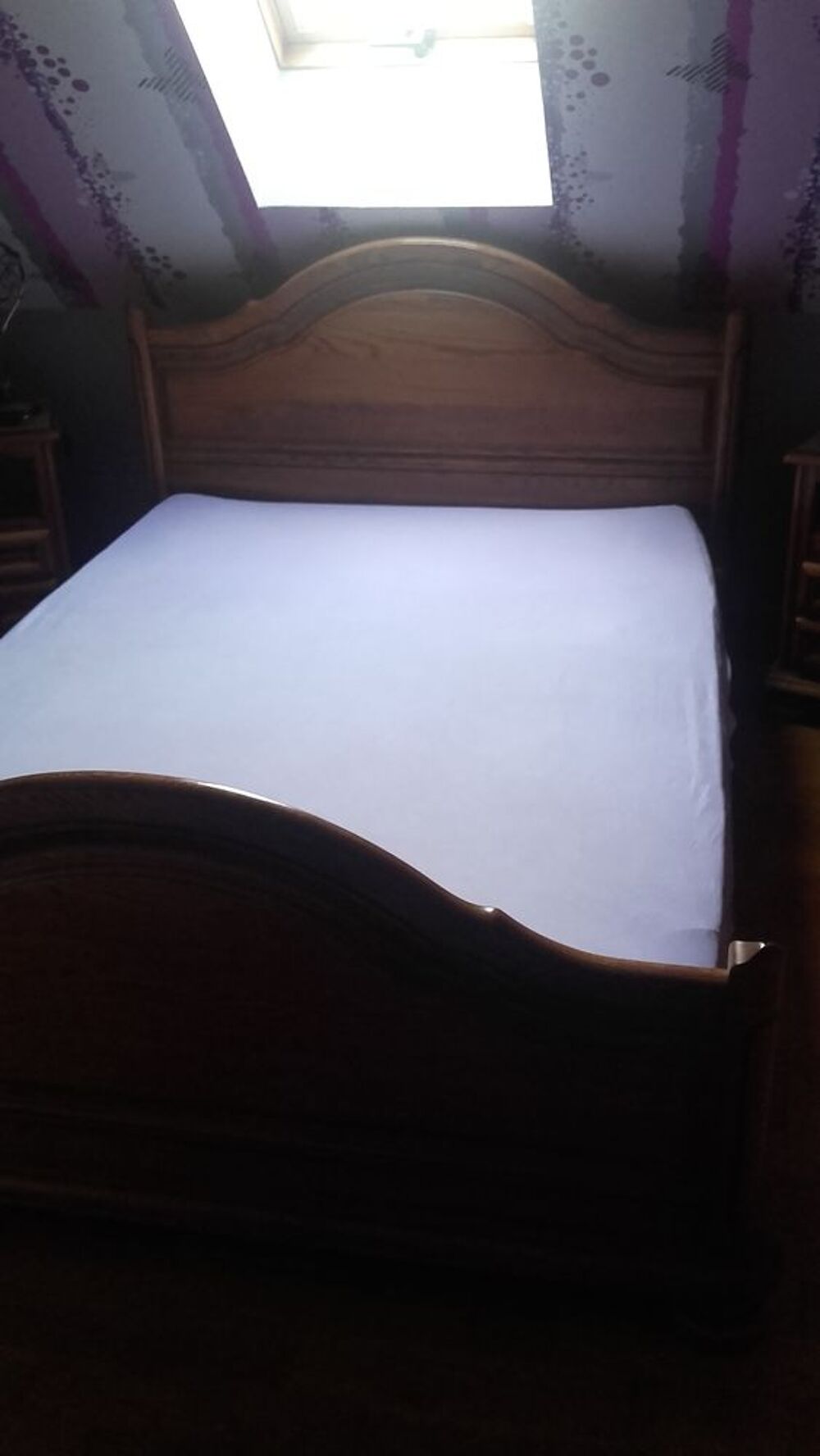 Chambre compl&egrave;te ch&ecirc;ne armoire 4portes ,lit2pers.,com.+miroi Meubles