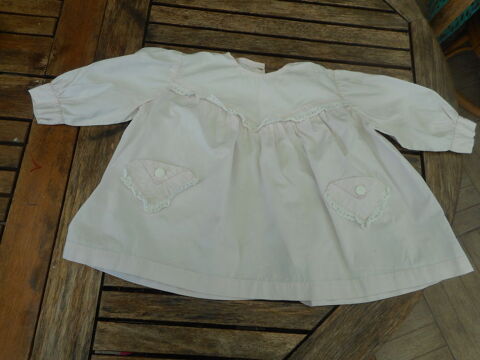 Ancienne Blouse rose pâle faite main 4 ans 8 Nieuil-l'Espoir (86)