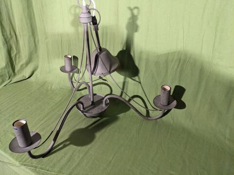 Joli lustre � 3 feux patin� gris en parfait �tat. voir photo 14 Marseille 13 (13)