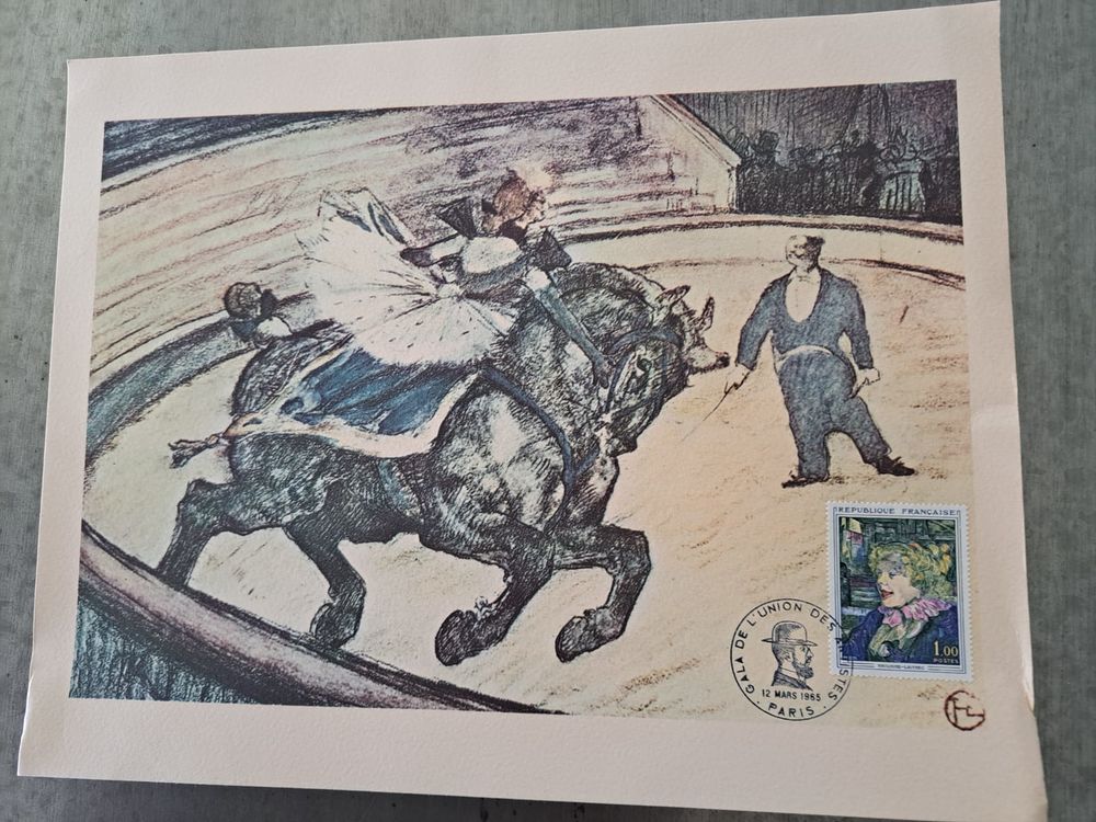 Encart philat&eacute;lique Toulouse Lautrec Téléphones et tablettes