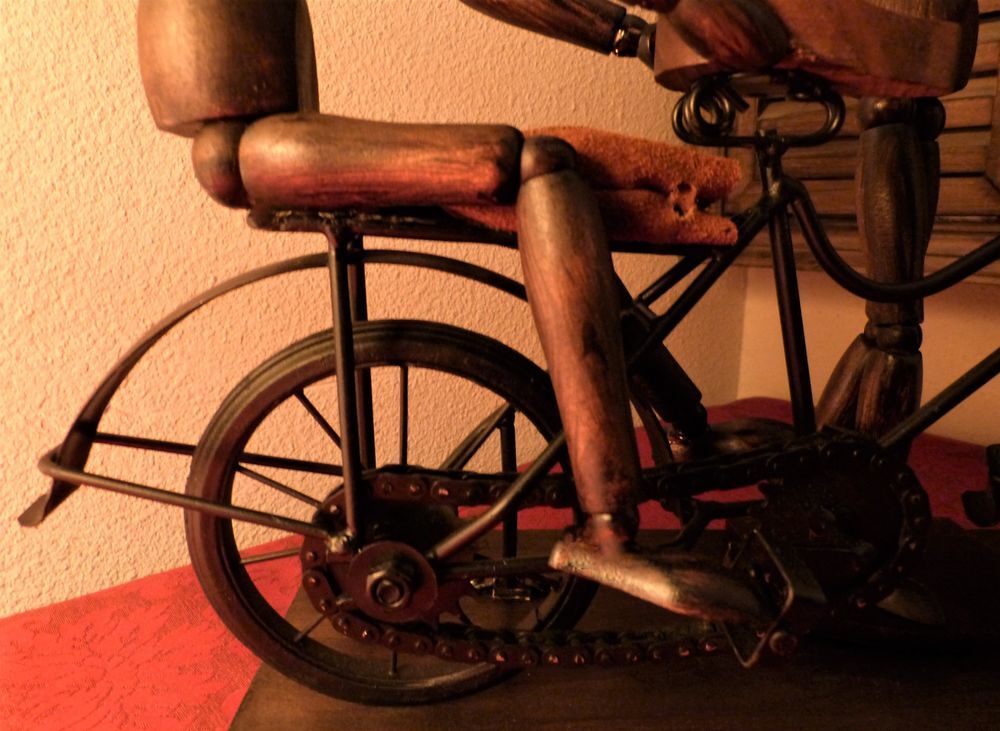 Curiosit&eacute; " BURLESQUE DUO IN CYCLE" Steampunk Décoration