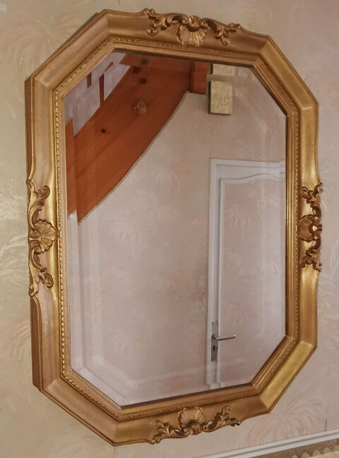 Miroir doré et biseauté vintage 49 Staffelfelden (68)