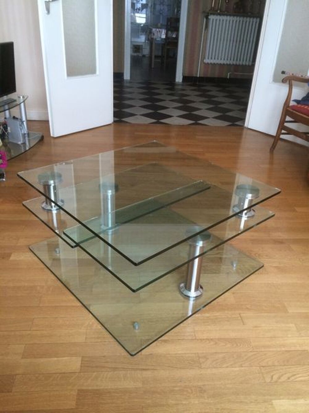Table salon vitr&eacute;e Meubles