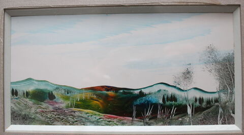 Georges Kihm, Peinture tableau   Paysage  
sign� num�rot� 100 Issy-les-Moulineaux (92)