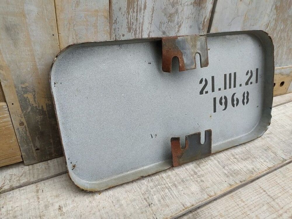 Plaque &Eacute;maill&eacute;e Interdit de Chaque Cot&eacute; de la Rue ca1960
