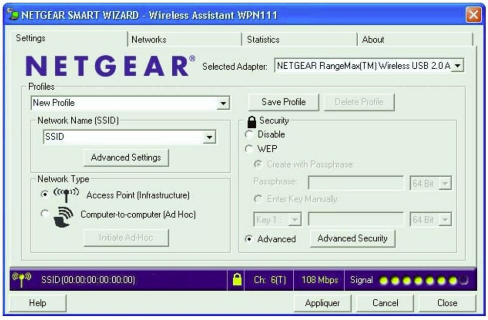 Cl&eacute; USB2 WiFi Netgear WPN111 (MIMO, RangeMax 108 Mbit/s) Matriel informatique