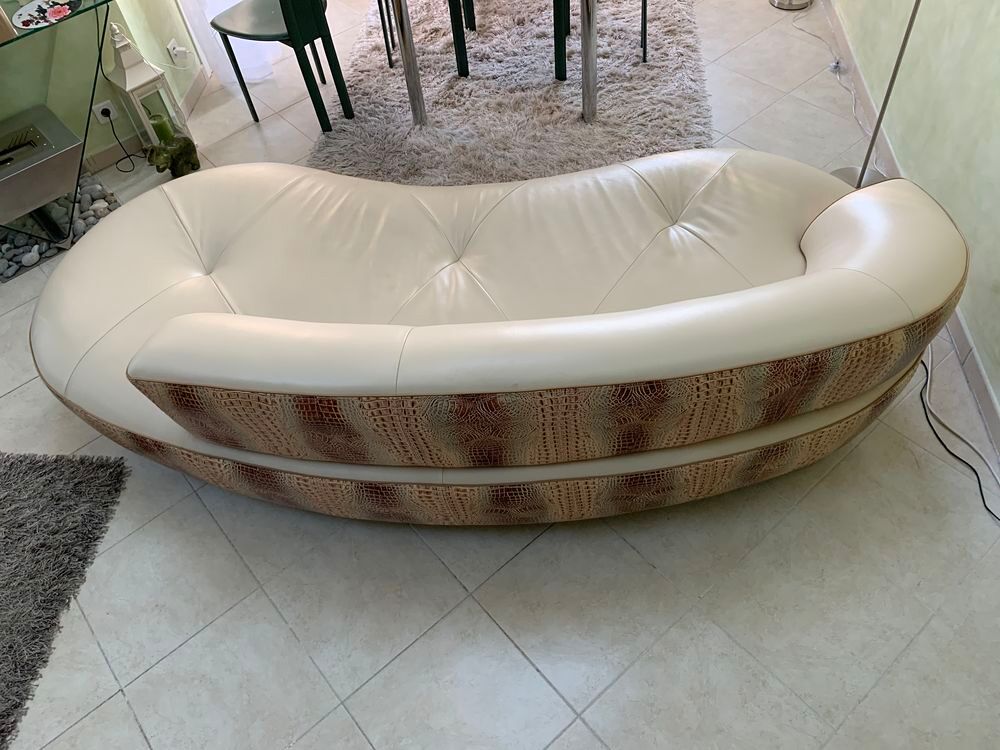 Canap&eacute; cuir design exclusif italien - 4 places - 2m40x1m10 Meubles