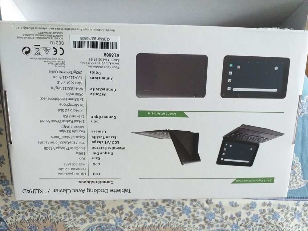 TABLETTE NEUVE KLIPAD 2 IN 1 -
AVEC CLAVIER DOCKING Matériel informatique