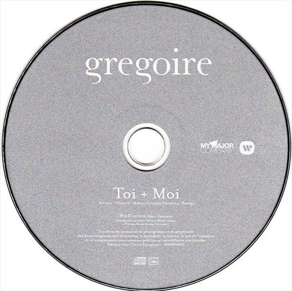 cd Gr&eacute;goire ? Toi + Moi CD et vinyles