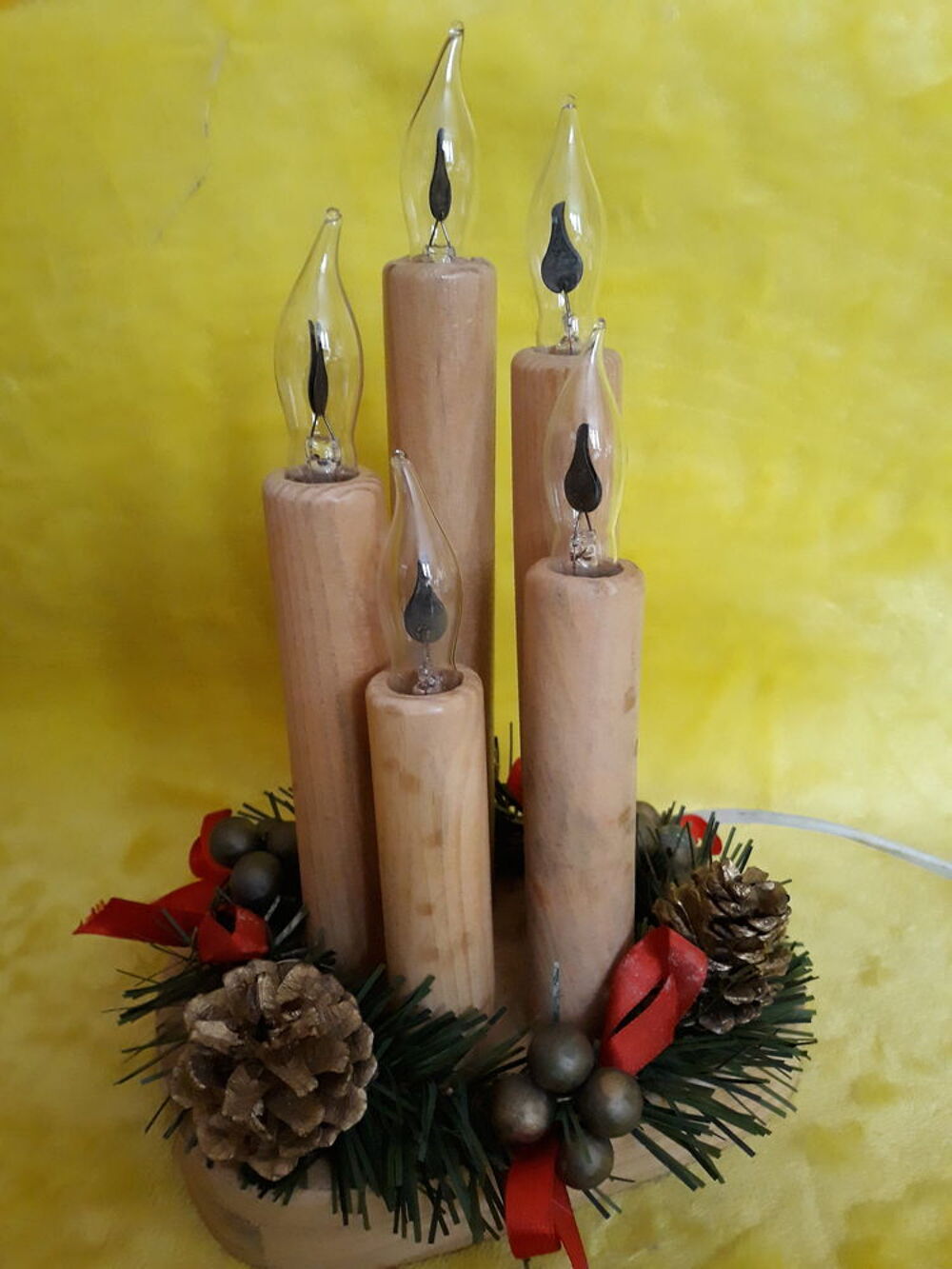 D&eacute;coration No&euml;l - Bougies sur prise D�coration