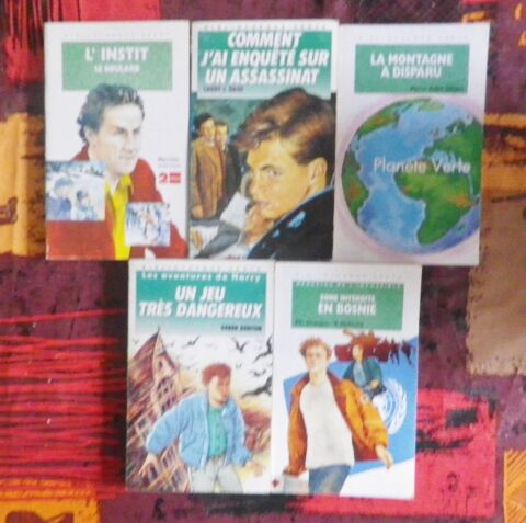 LOT 5 BIBLIOTHEQUES VERTES SOUPLES (détail dans l'annonce) 40 Attainville (95)