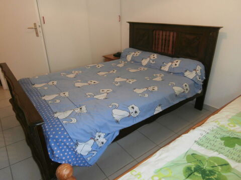 LIT CHENE MASSIF 140x190 + LITERIE +  CHEVET - URGENT 0 Saint-Estve (66)
