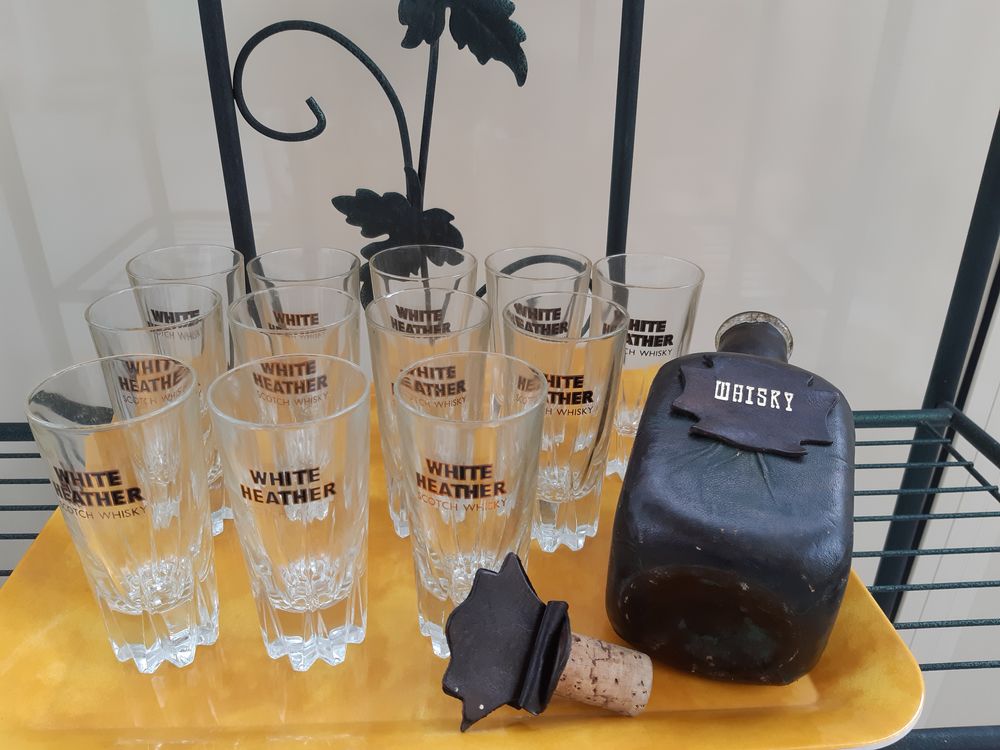 12 Verres Whisky WHITE HEATHER Décoration