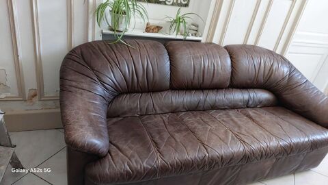   vendre canap cuir 100 Bolbec (76)