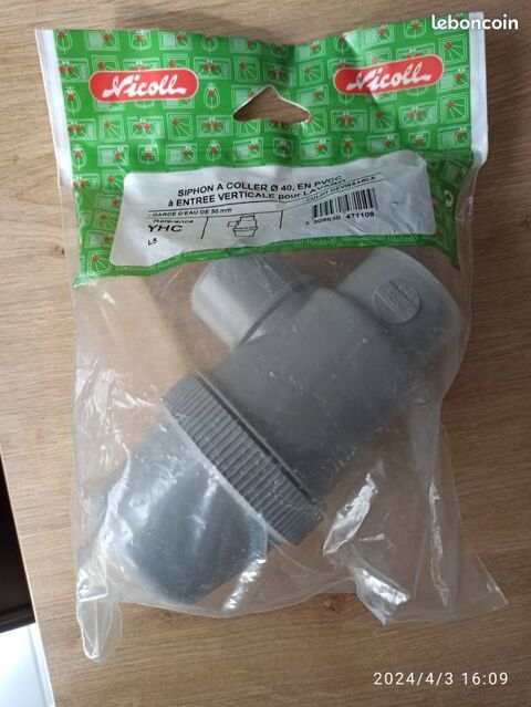 Siphon de lavabo Nicoll PVCC � coller 2 Montb�liard (25)