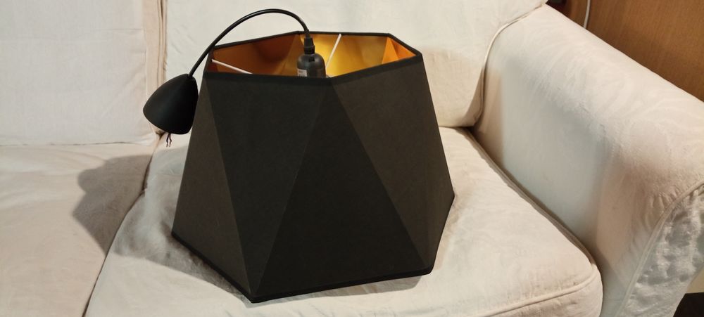 Luminaire abat-jour hexagonal - couleur gris Dcoration