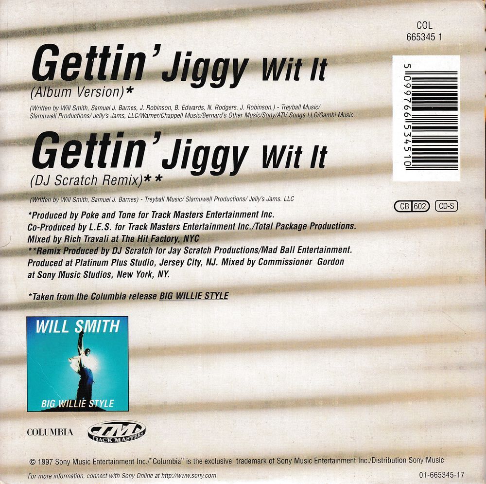 CD Will Smith Gettin' Jiggy Wit It CD et vinyles