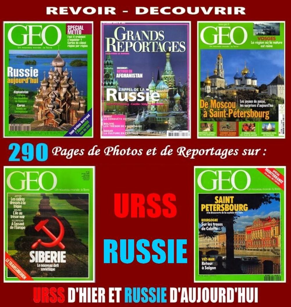 RUSSIE d'aujourd'hui - URSS d'hier Livres et BD