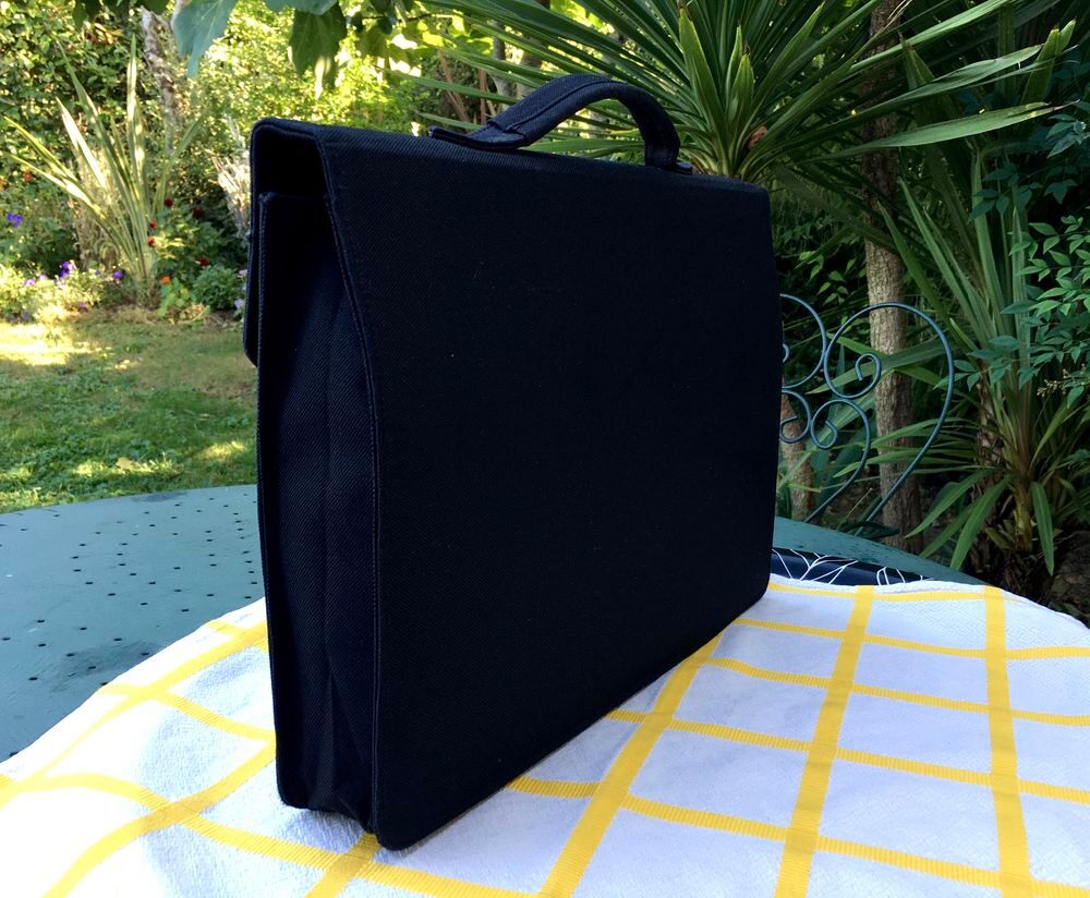 Serviette, Cartable, Porte-documents, Noir Maroquinerie