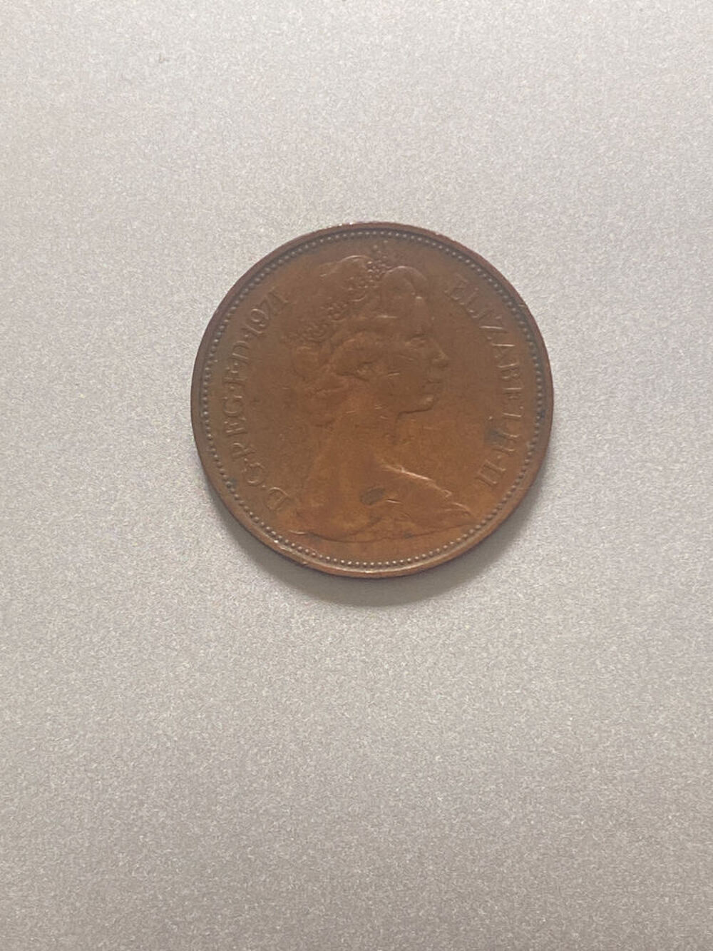 Pi&egrave;ce de 2 NEW PENCE de 1971 rare 