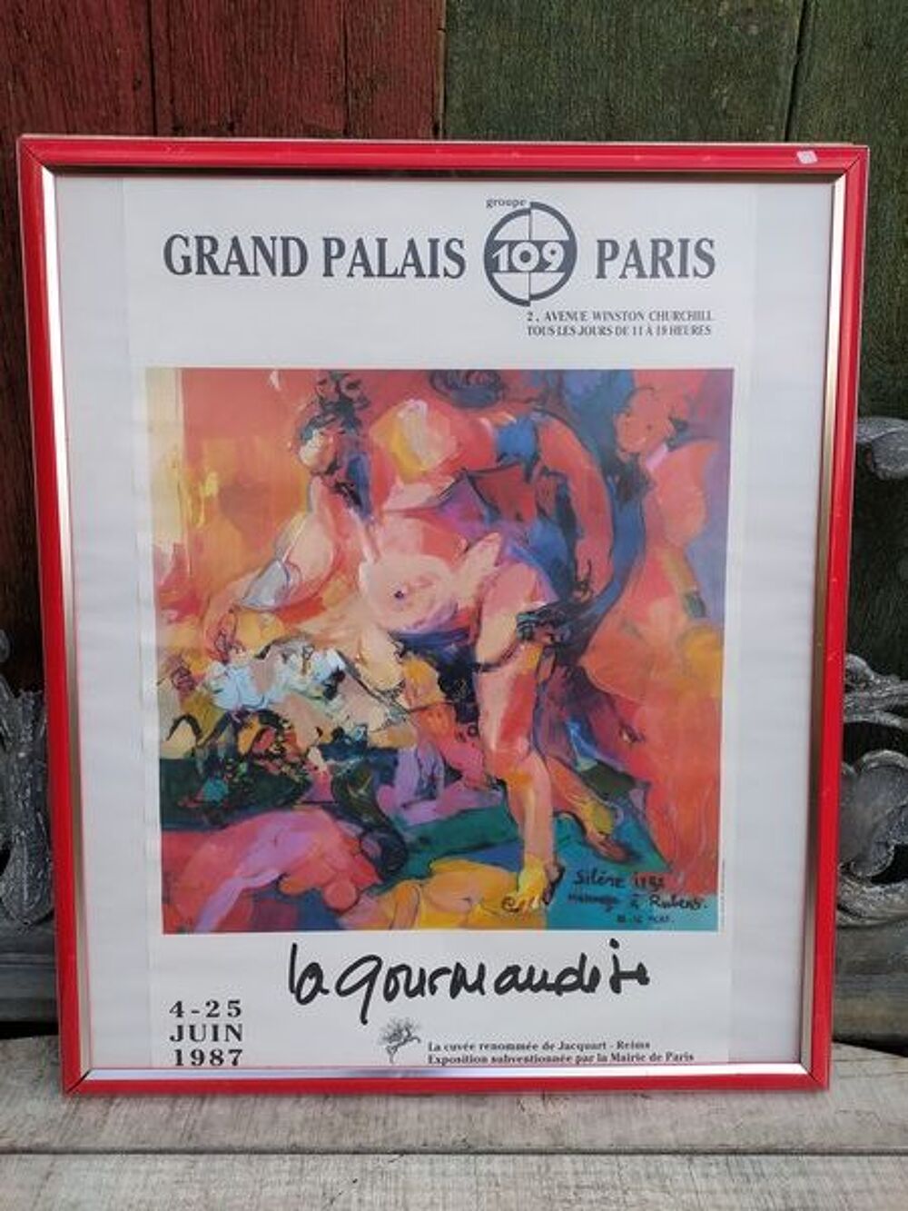 Affiche Exposition La Gourmandise A. LE MORE Paris 1987
