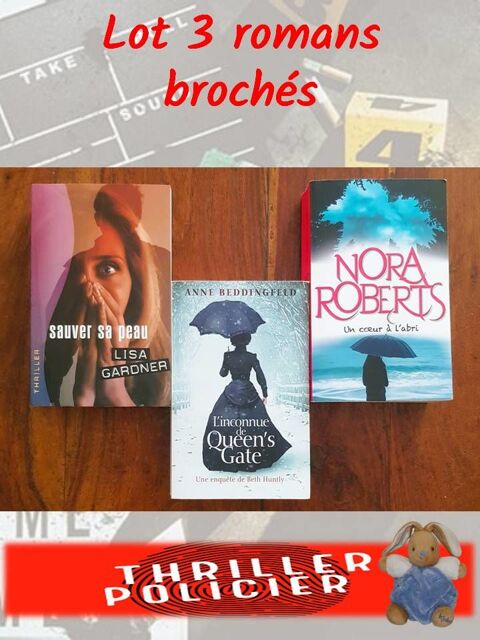 Thriller, Suspens, policier, polar - Lot 3 romans brochés 6 Bondoufle (91)