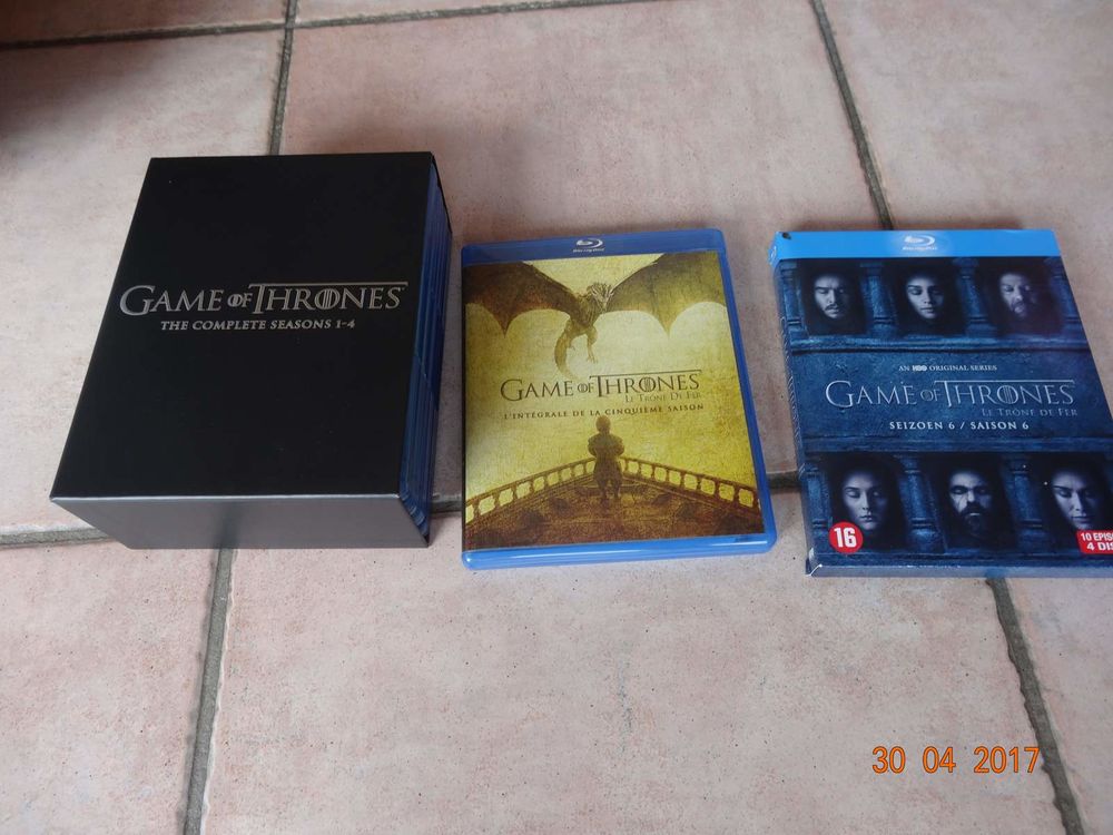 3 Coffrets DVD BLU RAY GAMES OF THRONES
Serie compl&egrave;tes DVD et blu-ray