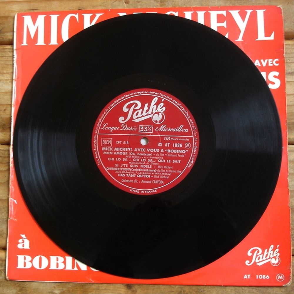 MICK MICHEYL A BOBINO AVEC VOUS -33t 25cm- PATH&Eacute; AT 1086 M CD et vinyles