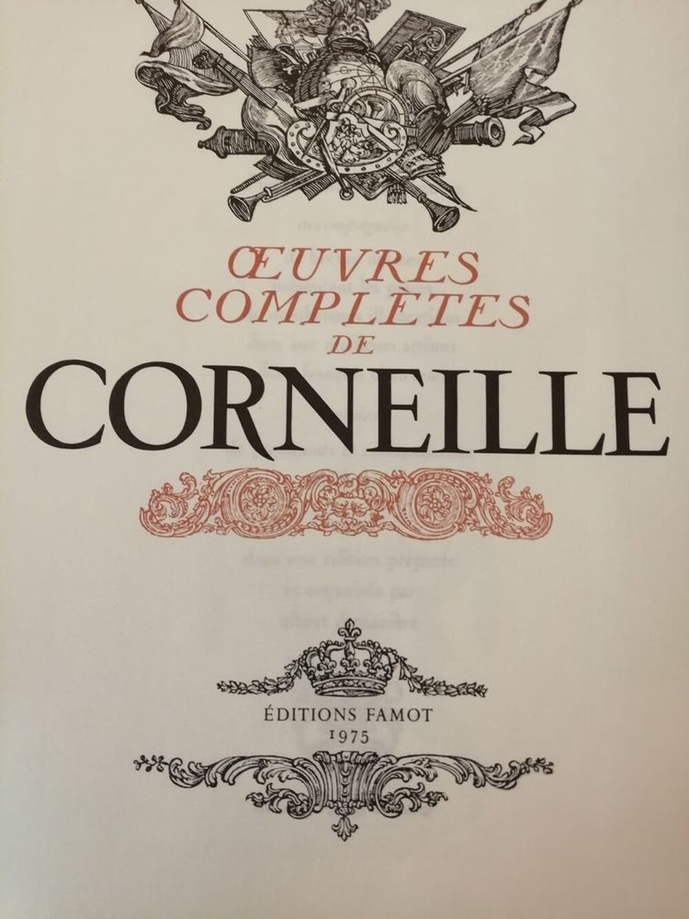 Oeuvres comlpl&egrave;te Corneille Livres et BD