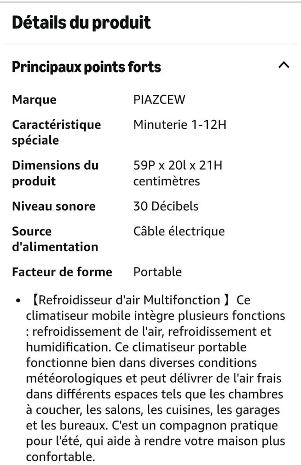 Rafra&icirc;chisseur d'air Electroménager