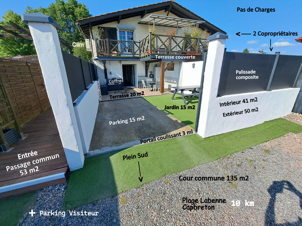Vente Appartement R.D.J 90 M2 au Sol ( Appart + Terrasse + Parking + Jardin ) Labenne