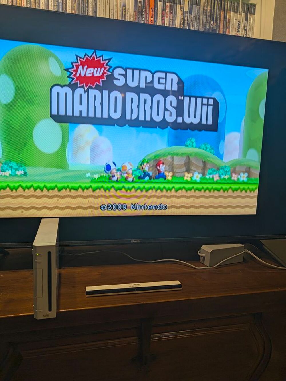 Console Nintendo Wii blanche avec c&acirc;bles, capteur Speedlink Consoles et jeux vidéos