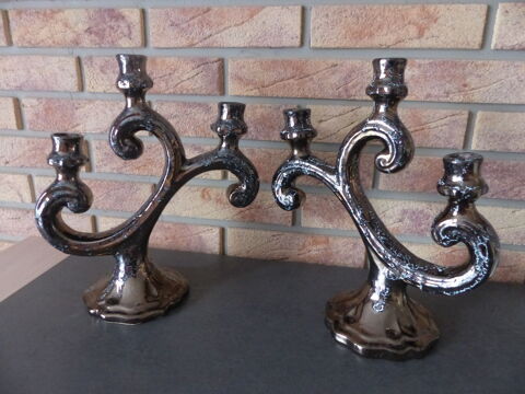 2 Chandeliers 3 bougies c�ramique confection artisanale 102 Valenciennes (59)