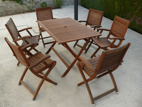Salon de jardin en teck Saintes (17)