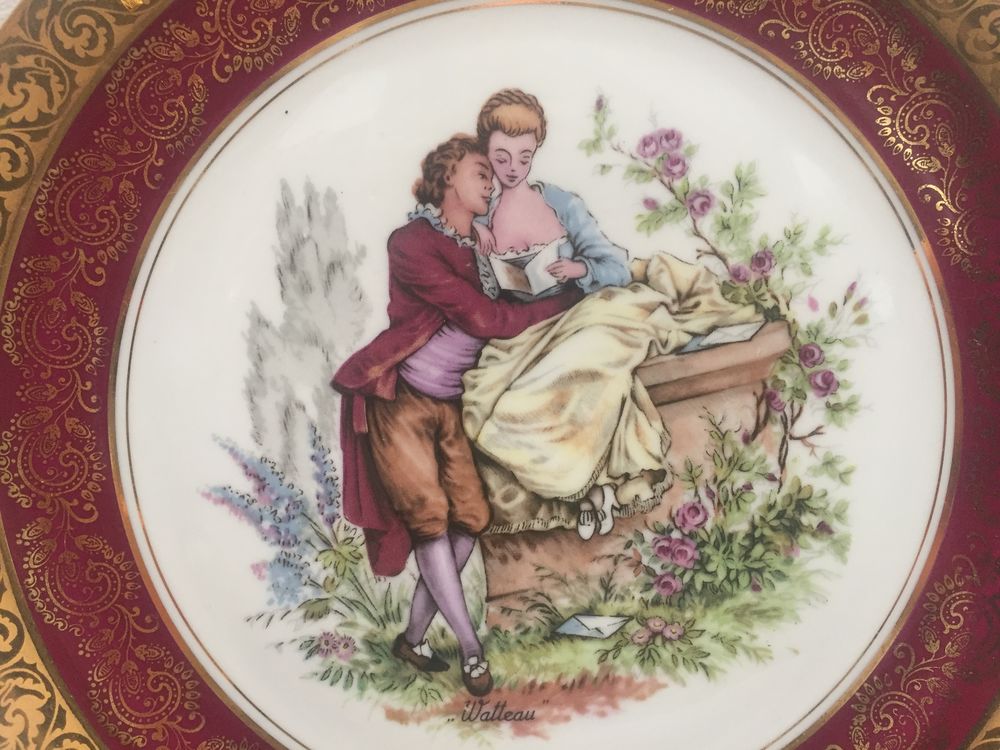 ANCIENNE ASSIETTE EN PORCELAINE LIMOGES BERNARDAUD or 