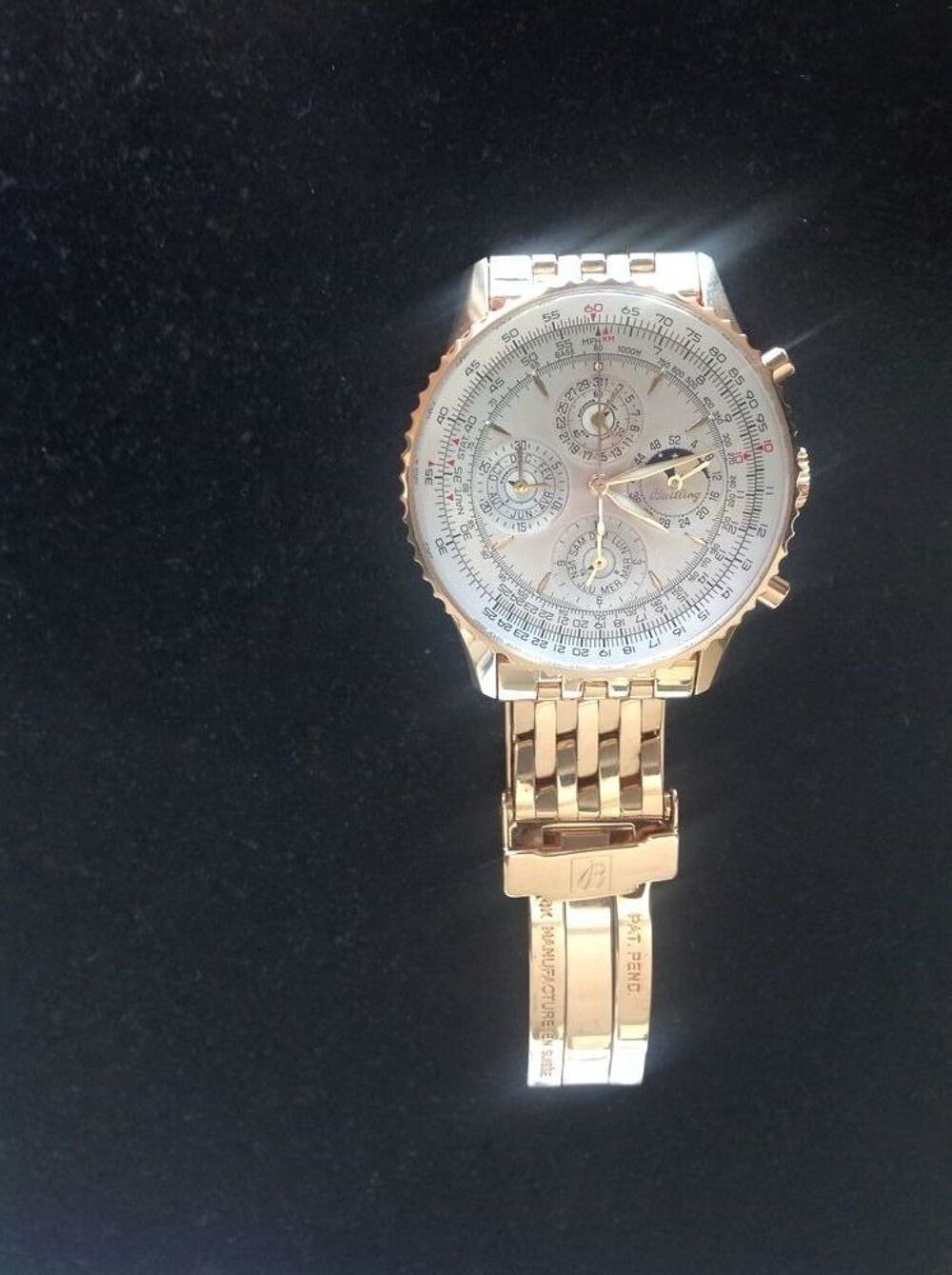 Montre Breitling grande complication en or datant de 1998 Bijoux et montres