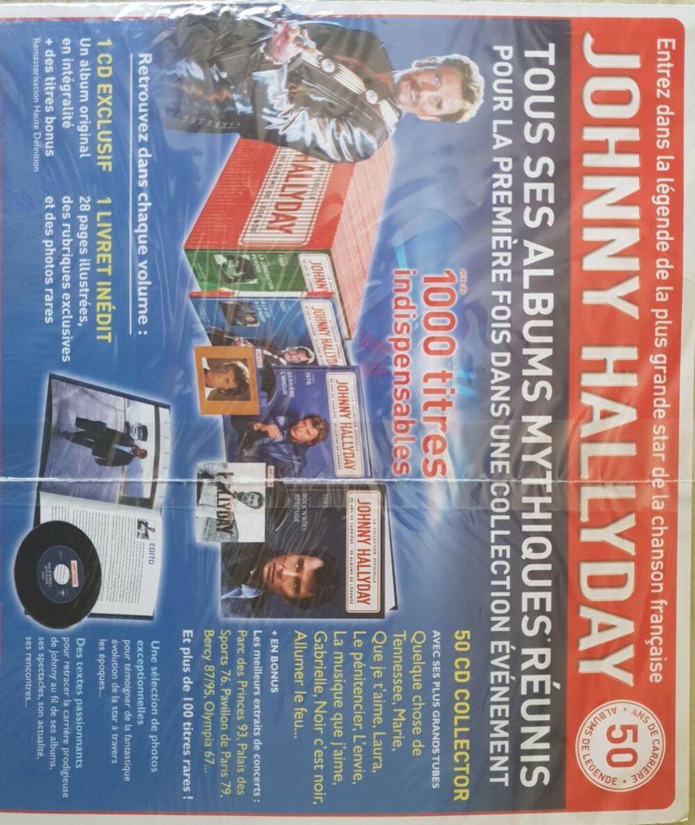 Collection tout les albums de Johnny Hallyday sous blister CD et vinyles