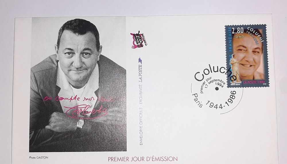 Enveloppe 1er Jour COLUCHE 1994 