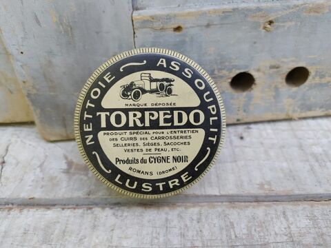 Ancienne Boite Cirage Torpedo Automobile Produits Cygne Noir 0 Loches (37)