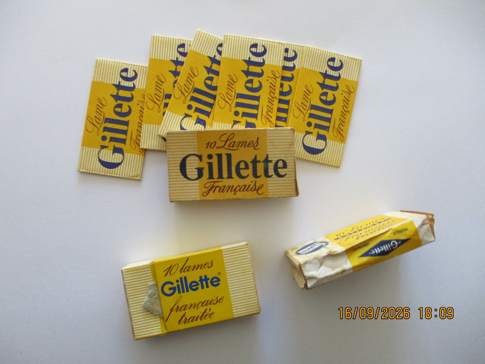 5 Boites de lames de rasoir GILLETTE vintage 