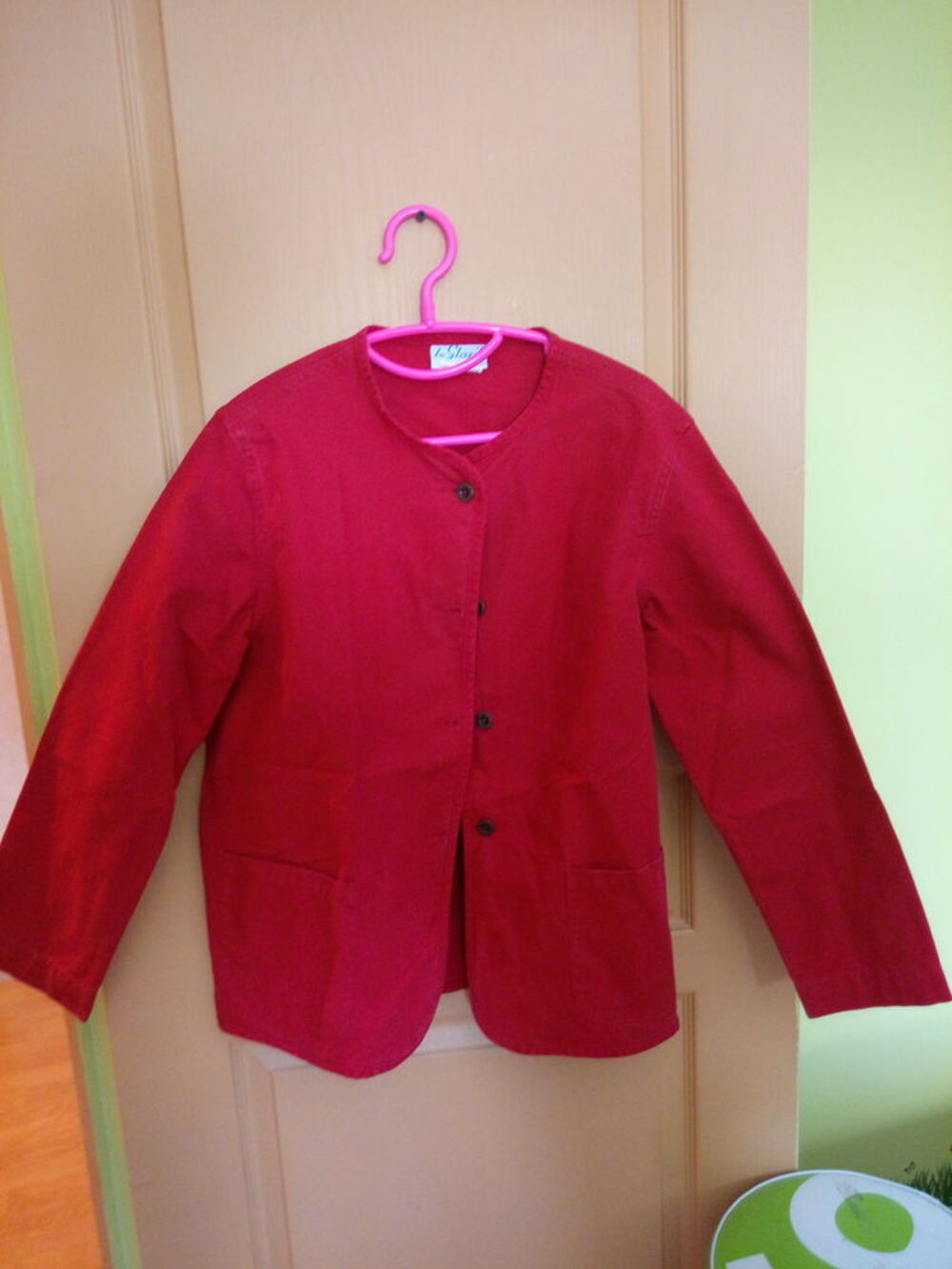 Veste coton rouge Vêtements
