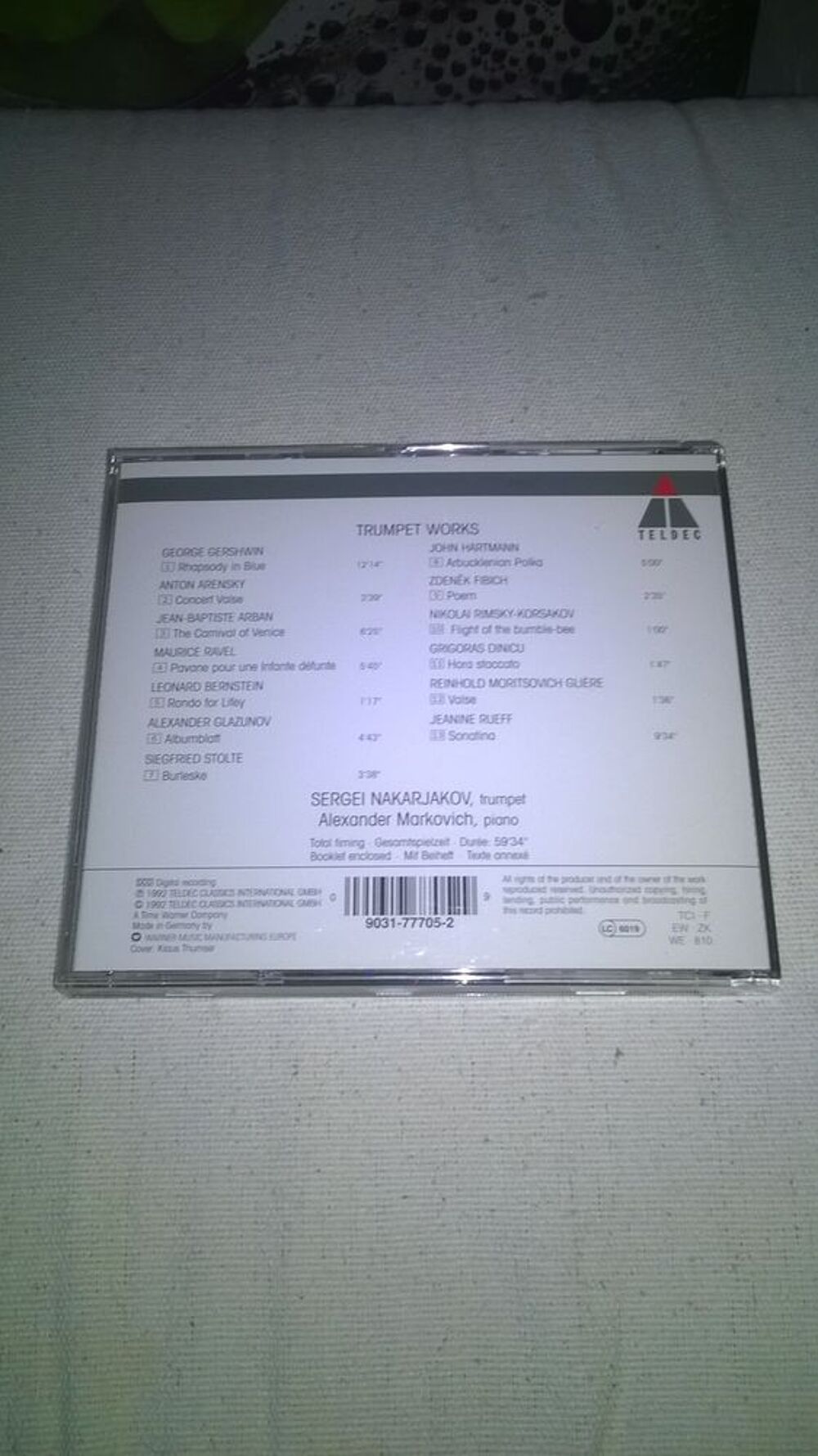 CD Trumpet Works
Gershwin, Bernstein, Glazunov, Sergei Naka CD et vinyles